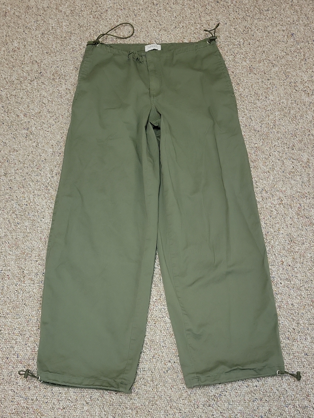 PacSun Olive Green Parachute Pants XS. Skater Streetwear School Baggy